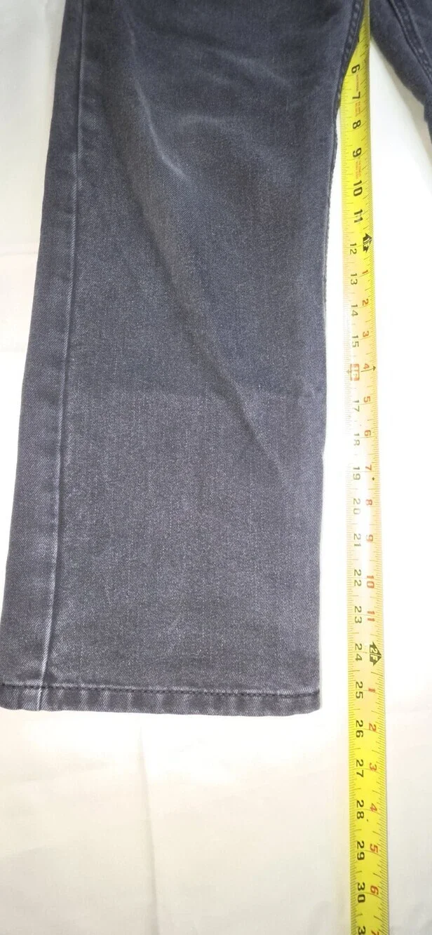 Levi's 500 Relaxed Fit Size 32x27 Jeans Black Denim Men's Red Tab Sku 171